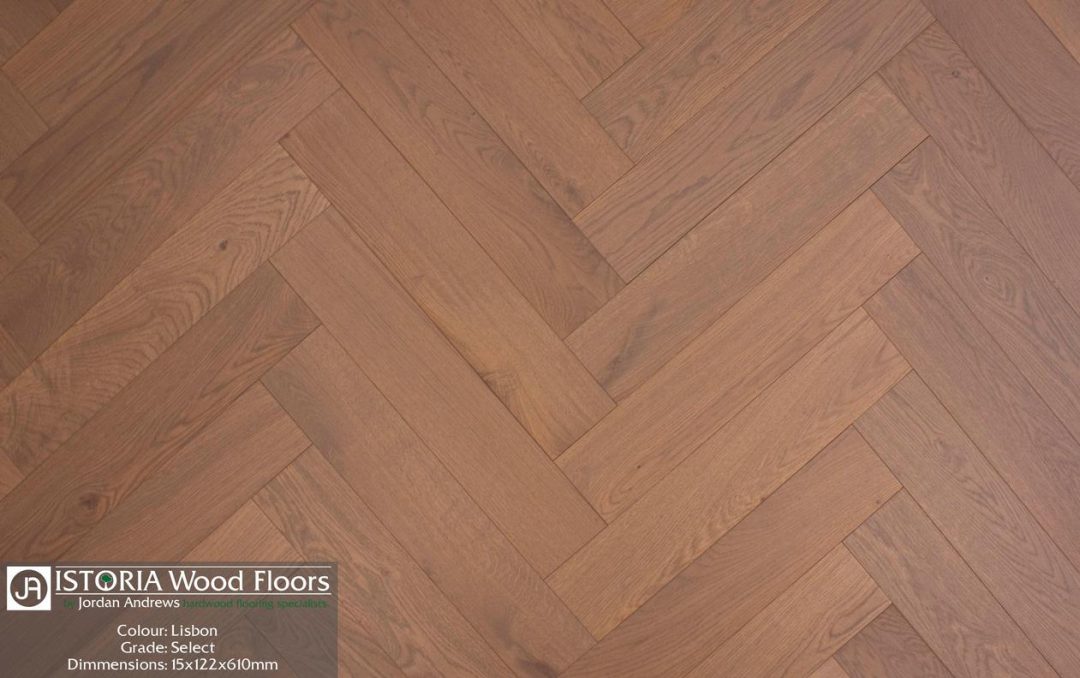 Lisbon Herringbone Istoria Bespoke Engineered Oak Wood Flooring by Jordan Andrews