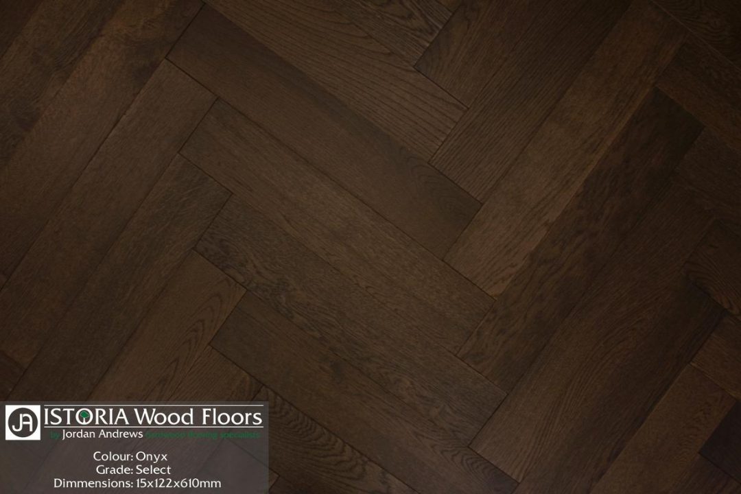 Onyx Herringbone Istoria Bespoke Engineered Oak Wood Flooring by Jordan Andrews