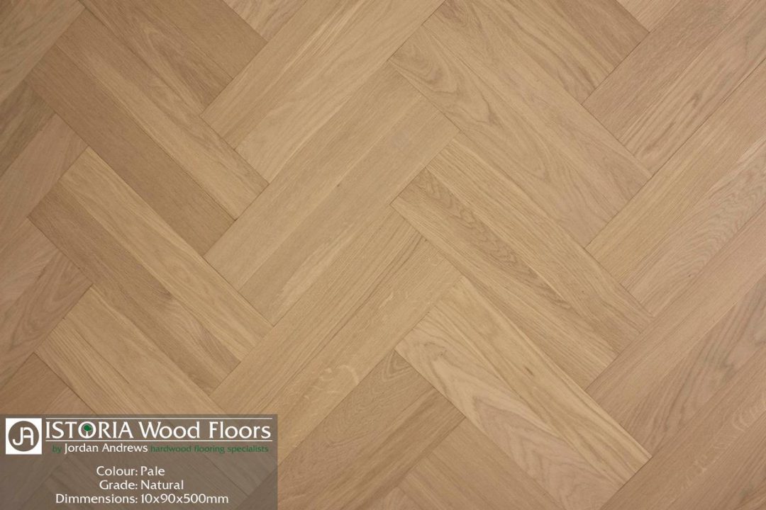 Pale Oak Herringbone Istoria Bespoke Engineered Wood Flooring by Jordan Andrews