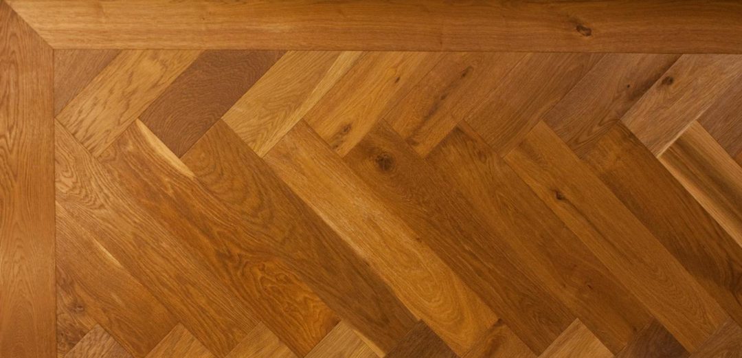 Clear Oil Herringbone Istoria Bespoke Engineered Oak Wood Flooring by Jordan Andrews