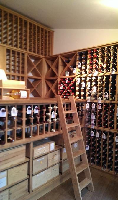 Istoria Bespoke Georgian Oak in wine room designed by Alldone Design