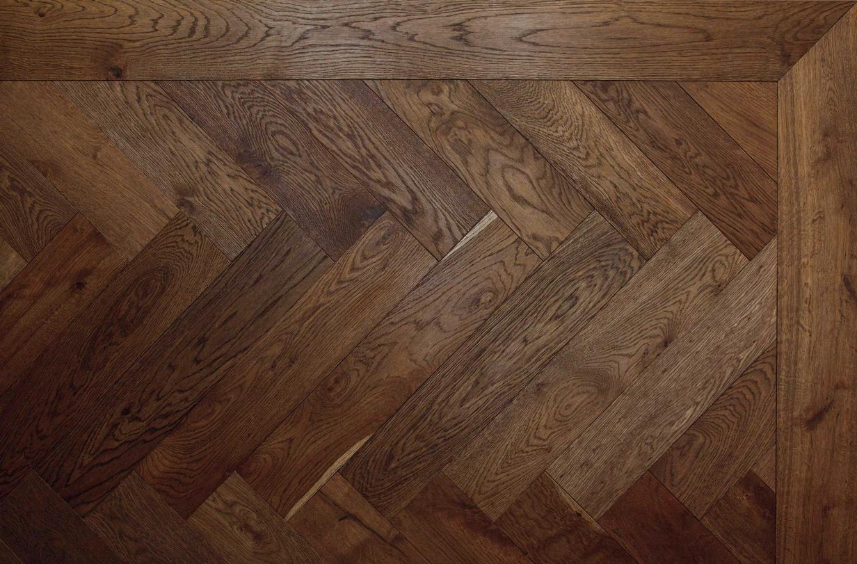 No. 234 Herringbone Border Parquet Pattern Oak Istoria Bespoke Engineered Wood Flooring by Jordan Andrews