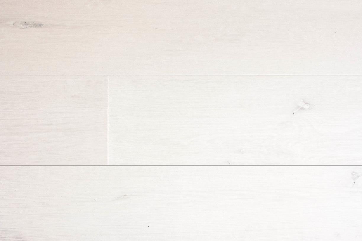 White Stone Solid White Istoria Bespoke Engineered Oak Wood Flooring by Jordan Andrews