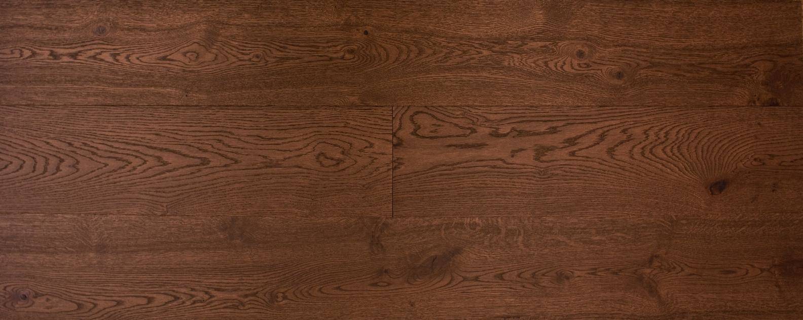 Zurich Red Brown Brushed Grain Istoria Bespoke Engineered Oak Wood Flooring by Jordan Andrews