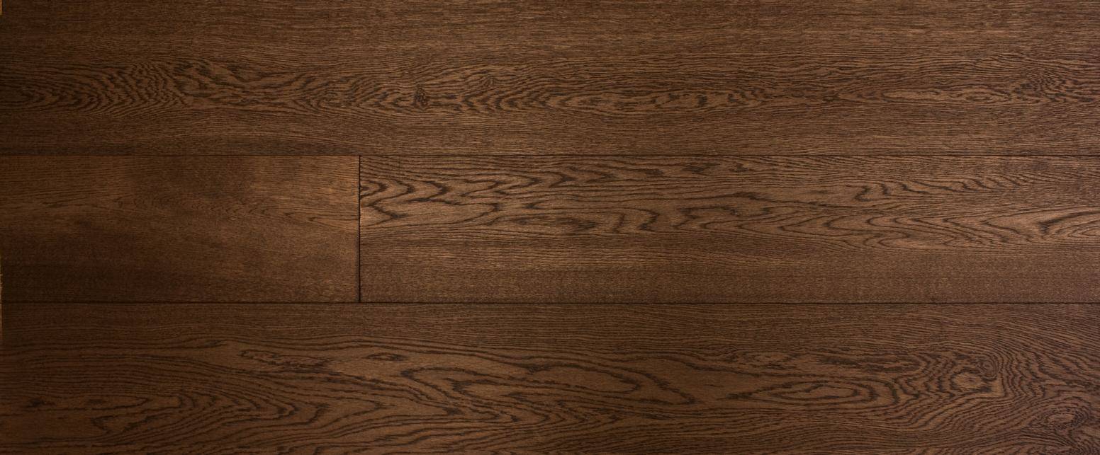 Quebec Dark Brown Black Brushed Grain Istoria Bespoke Engineered Oak Wood Flooring by Jordan Andrews