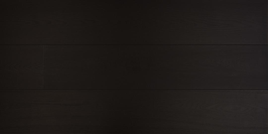 Black Petra Solid Black Colour Istoria Bespoke Engineered Oak Wood Flooring by Jordan Andrews