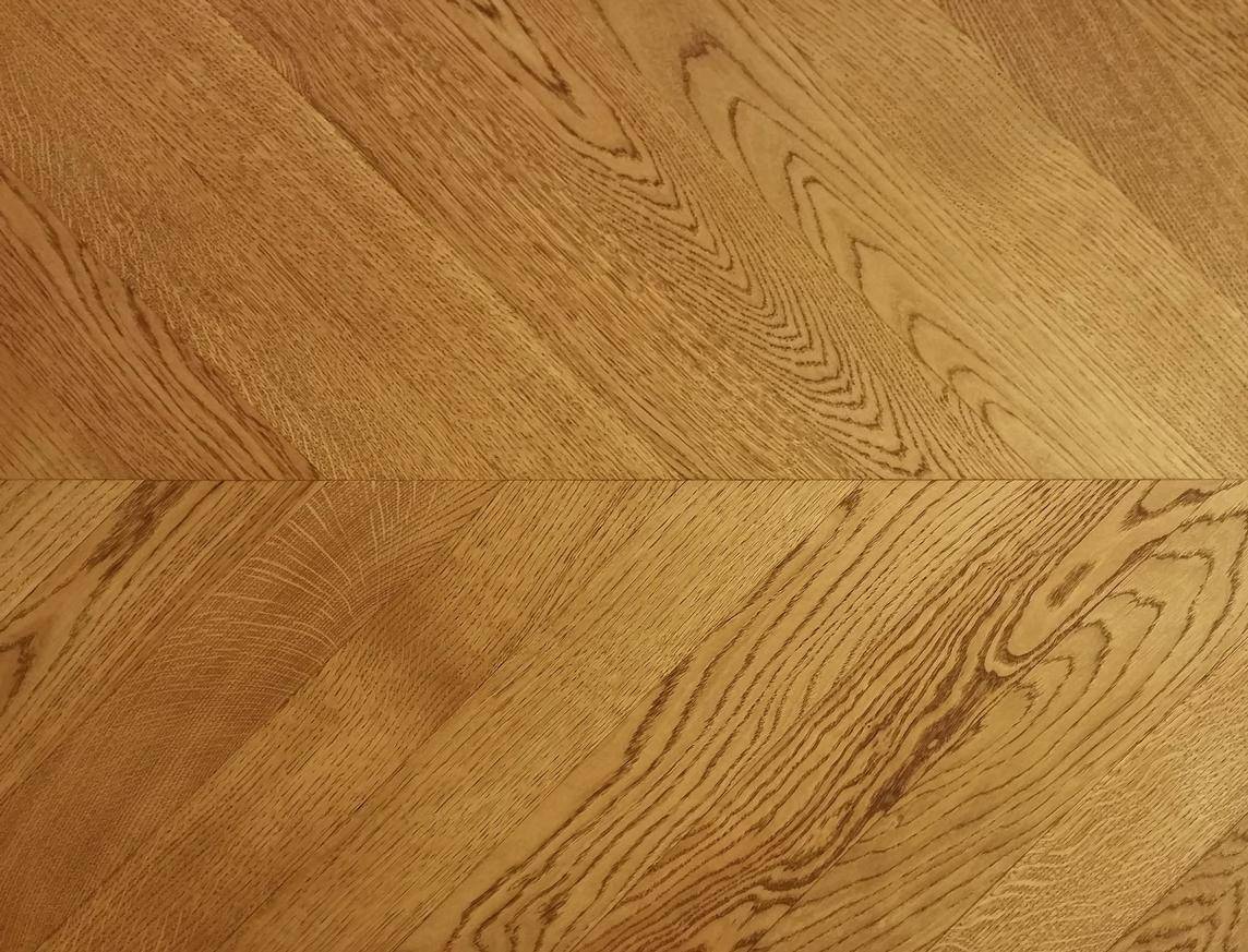 Istoria Bespoke Engineered Oak Clear Matt chevron patterned engineered oak Parquet wood flooring