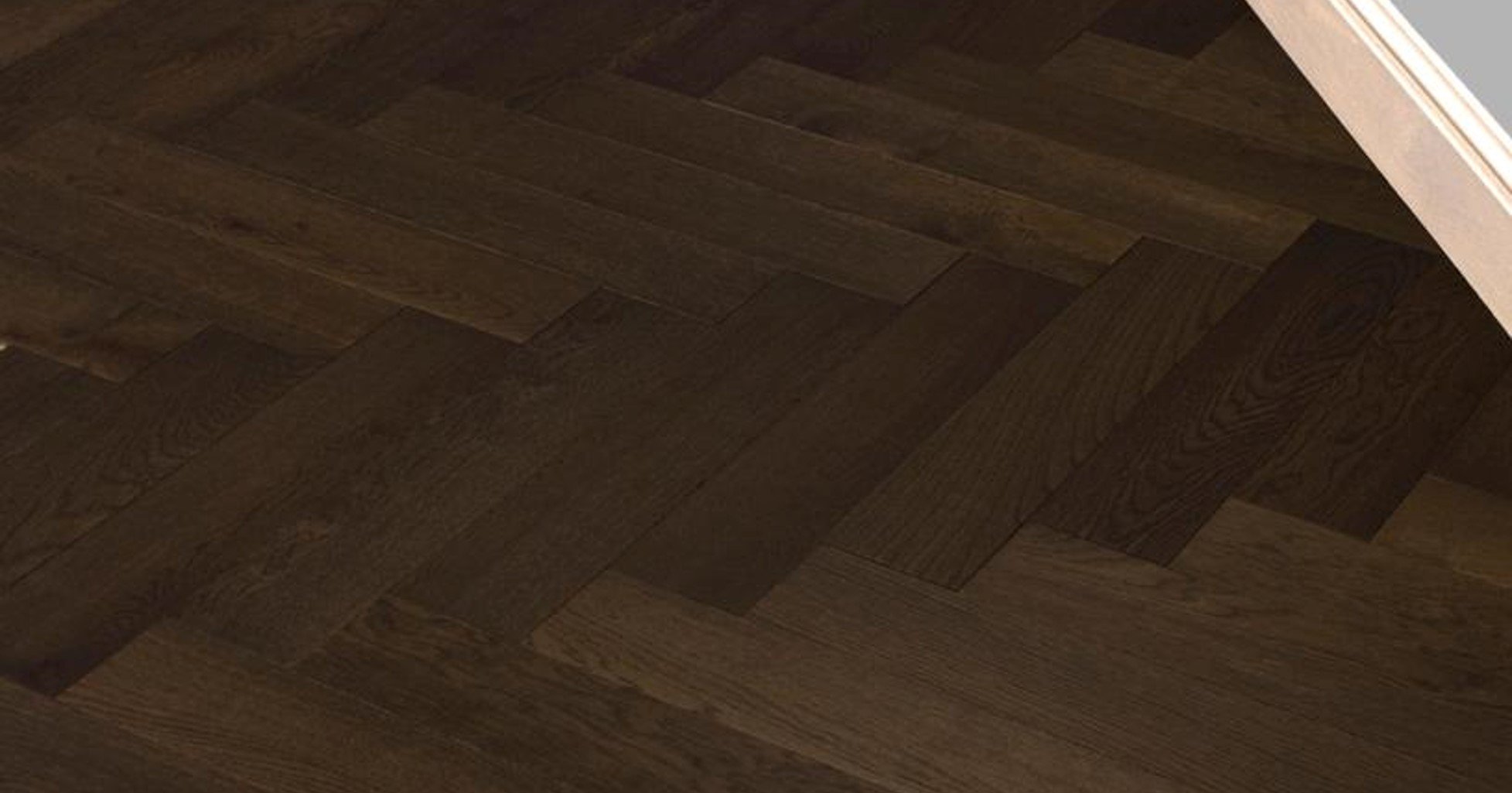 Onyx Herringbone Parquet Engineered Oak Black Istoria Bespoke Wood Flooring by Jordan Andrews