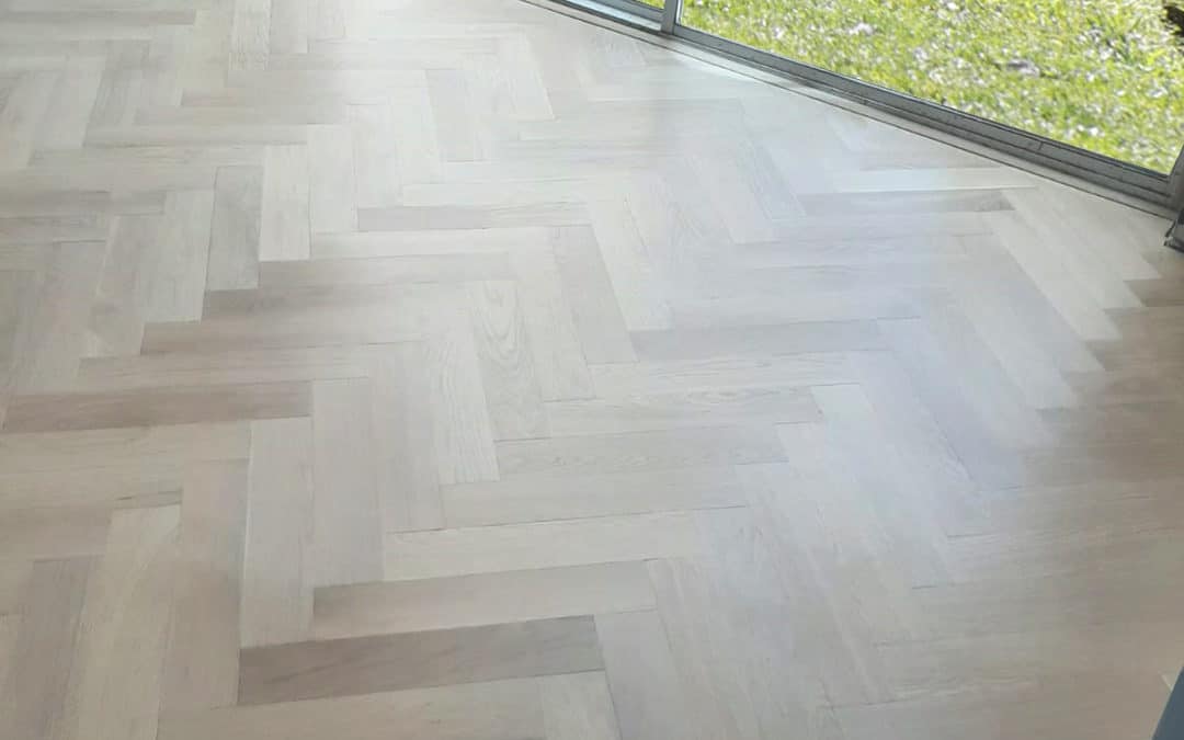 Istoria Bespoke Hibiscus in Prime Grade Herringbone 90 x 450mm