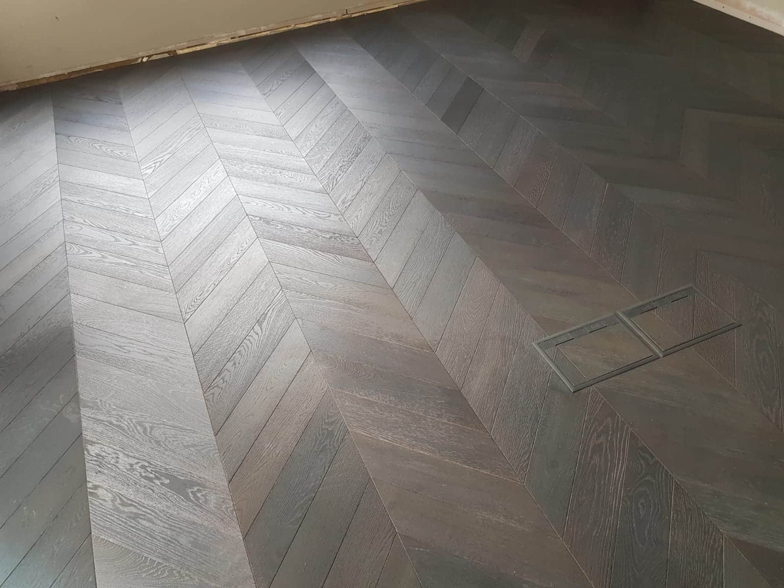 Cadogan Grey - 15 x 120mm Select Grade Chevron Sitoria Wood Floors Engineered Oak Floor Parquet Interior Dark Brown 4