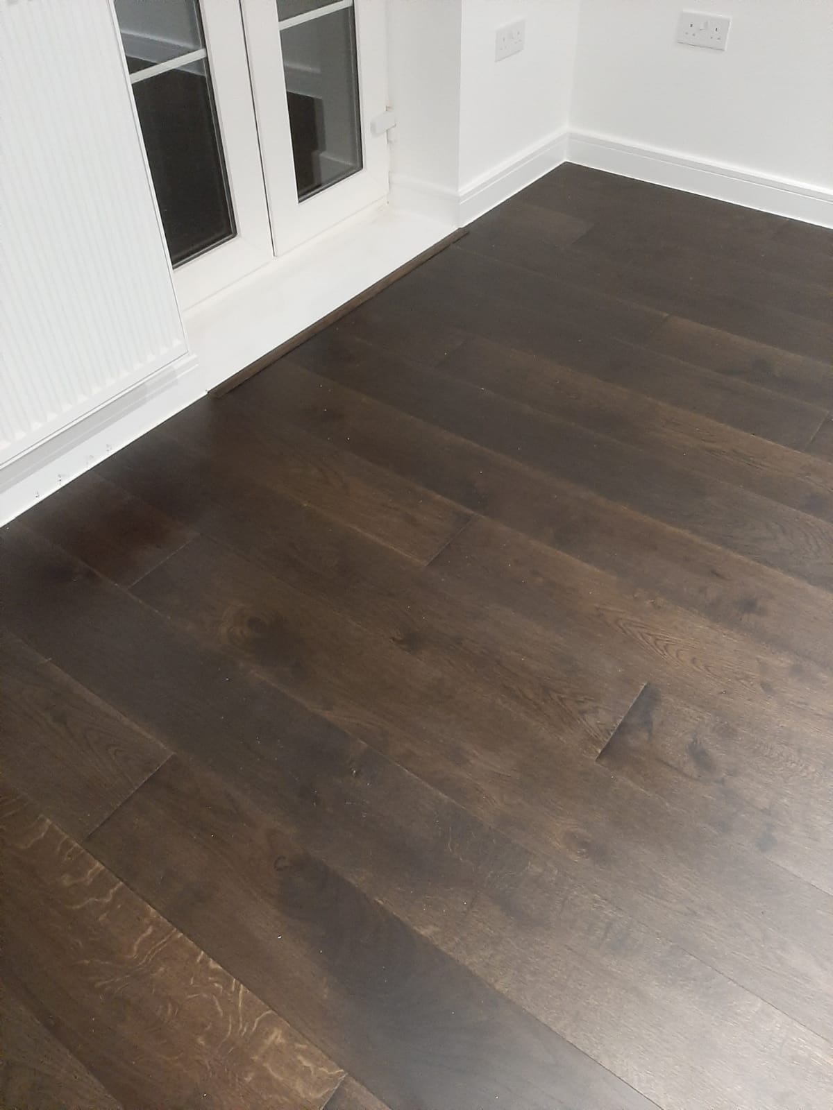 Istoria Bespoke Onyx (10% Satin) Engineered Hardwood Floor Oak Jordan Andrews Interior Design Architecture Dark Brown Flooring 2